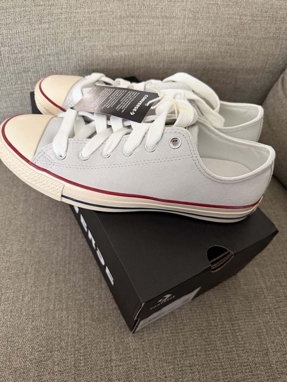 Converse Chuck Taylor All Star Barely Grey Suede Sneakers Men's 8 Women's 10 - Picture 3 of 8